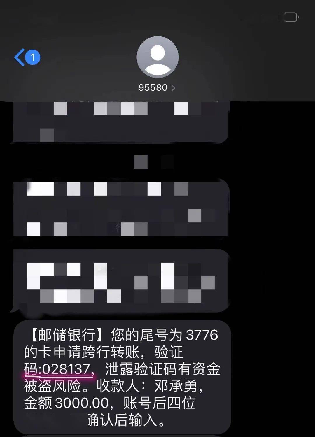 "我也没有认真看短信内容,着急忙活的就把验证码填进去了 !