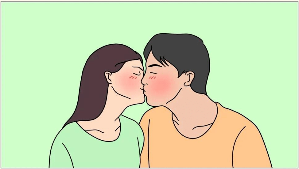 嘴唇相碰的瞬间接吻是情侣间的日常亲密动作一定要认真看哦