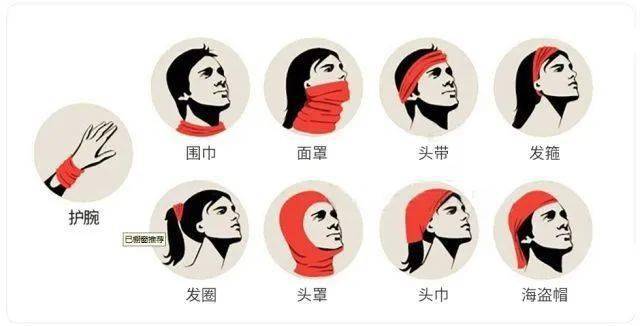骑行头巾竟然有这么多种戴法你都会吗