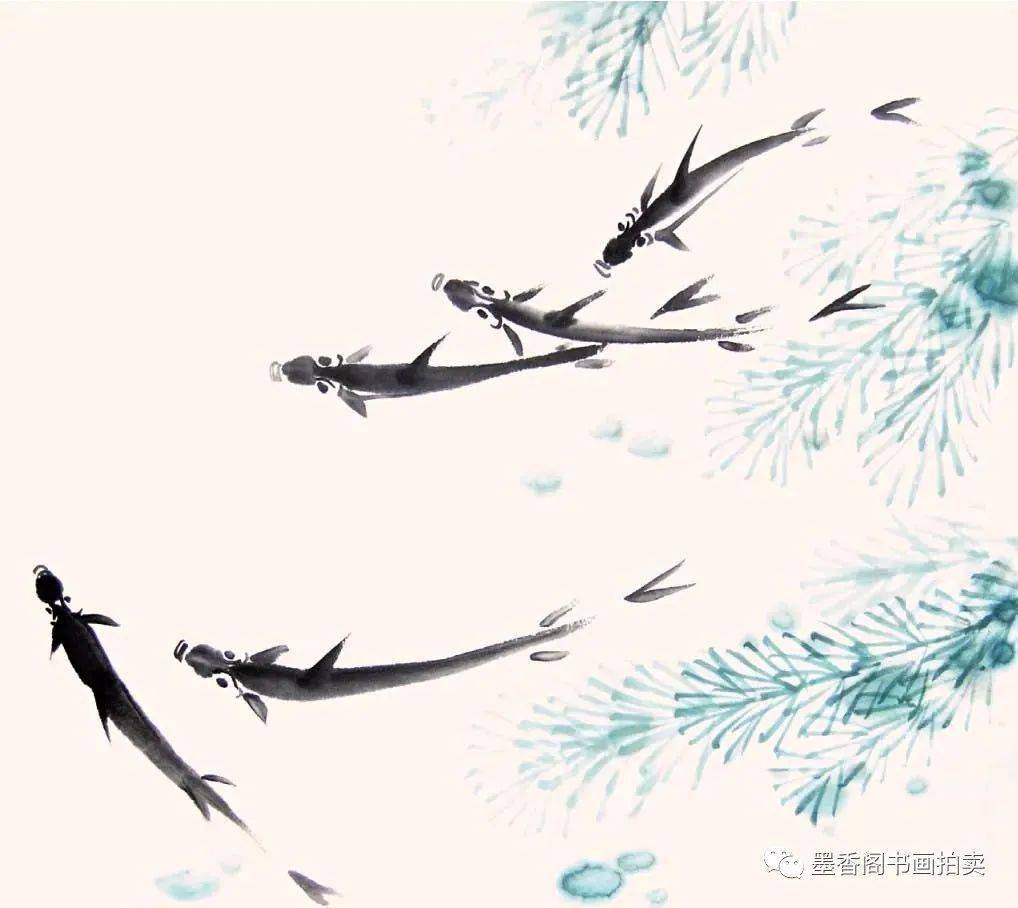 《群鱼戏珠》步骤详解本幅画作巧妙地运用不同姿态的柳条鱼,让
