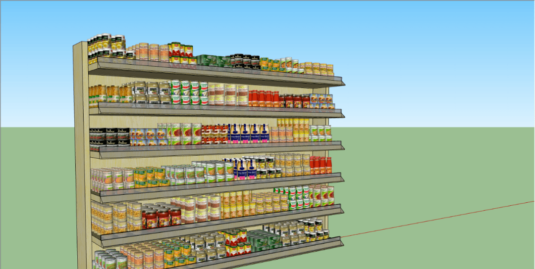 超市便利店超市生鲜区本来鲜果蔬超市北欧卖场超市超市场景su模型格式