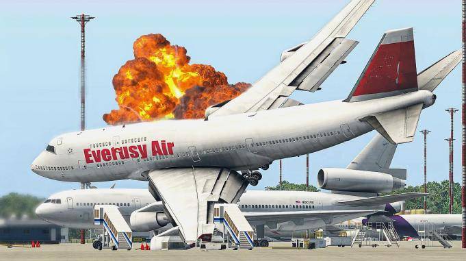波音747-400空难图片