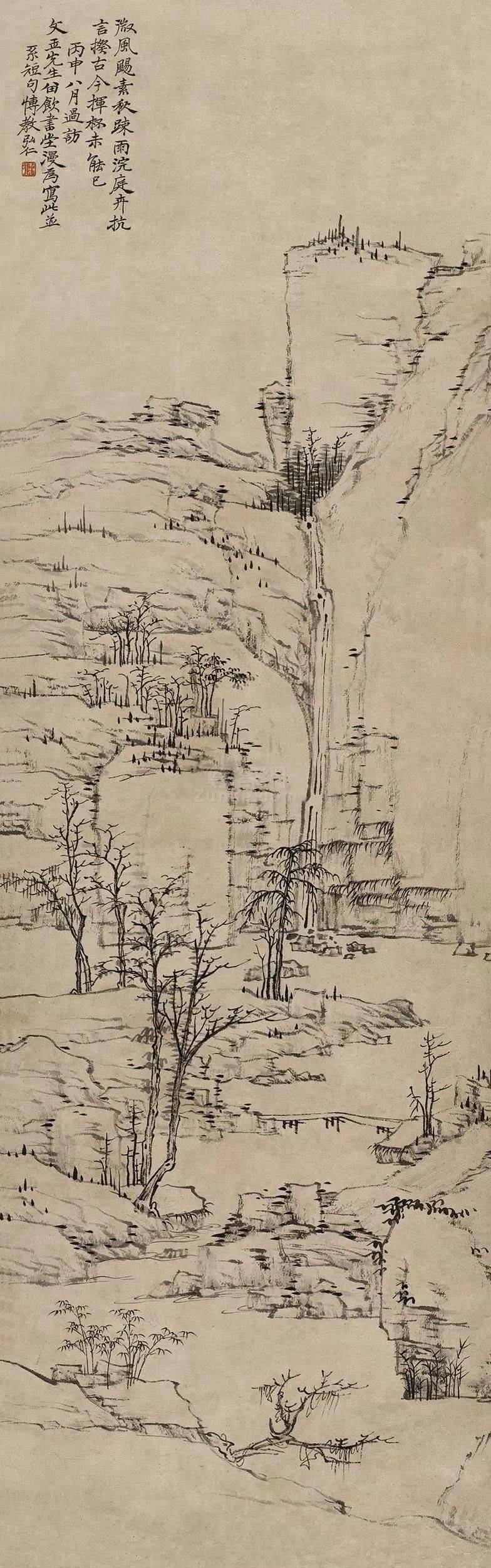 画里不食人间烟火不问红尘滚滚弘仁和尚笔下的山水