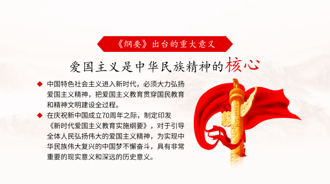 学习《新时代爱国主义教育 实施纲要》