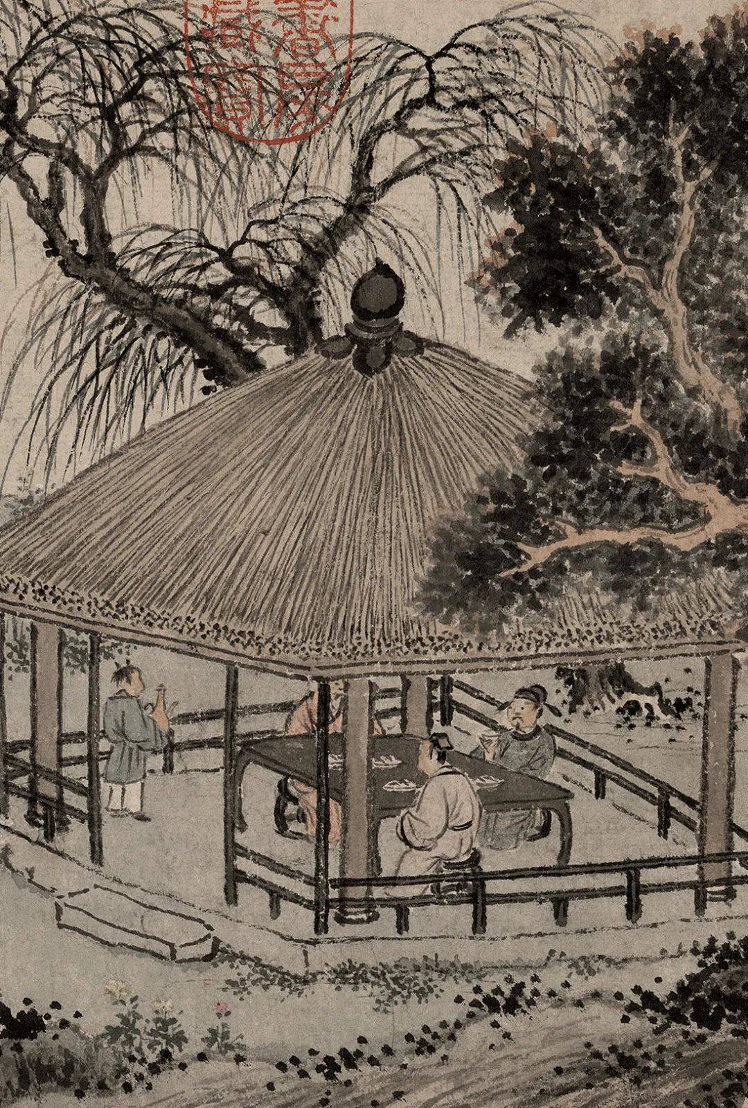 赏画| 沈周《盆菊幽赏图》