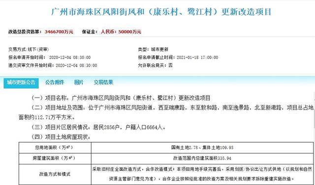 67亿!海珠区康乐村,鹭江村旧改启动在即_更新改造项目
