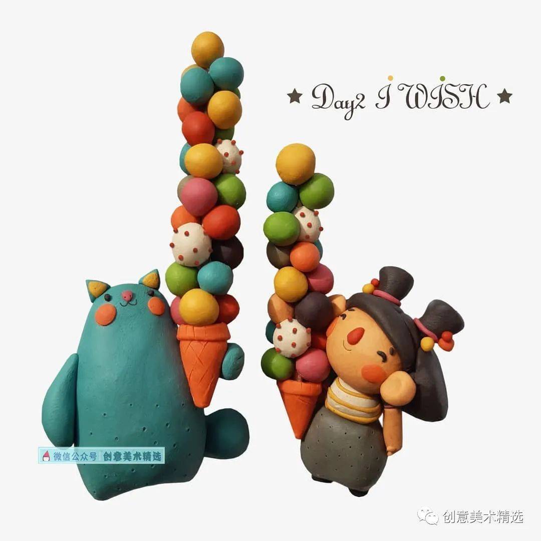 12张超可爱的插画风黏土作品带你走进孩子眼中的童话世界