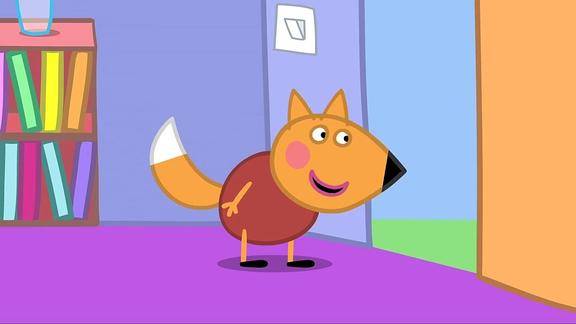 粉红猪小妹狐狸弗雷德的嗅觉非常灵敏它终于找到了乌龟小土豆