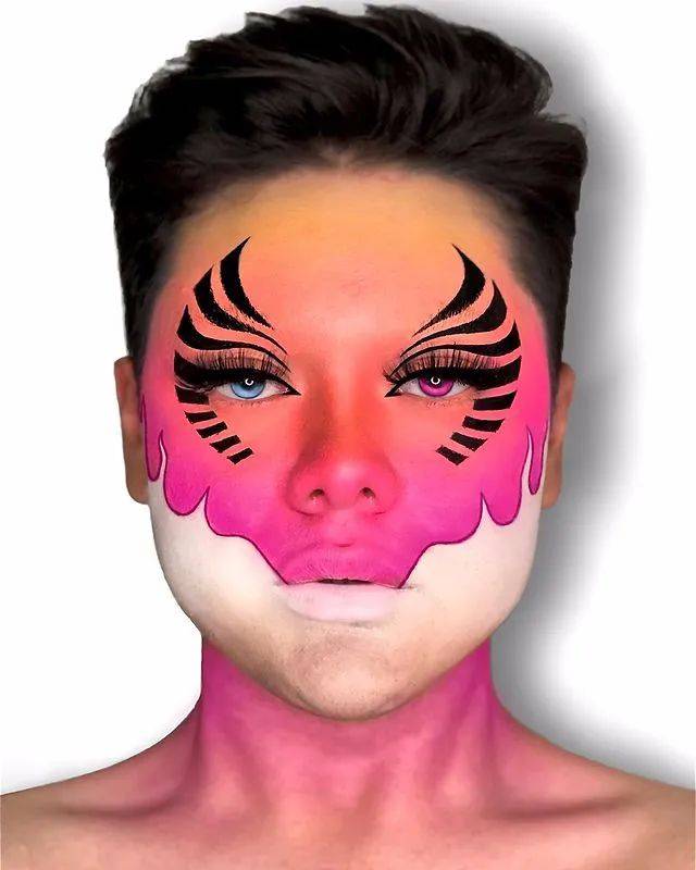 赏析男美妆博主diegoreyes的彩绘妆容造型集锦