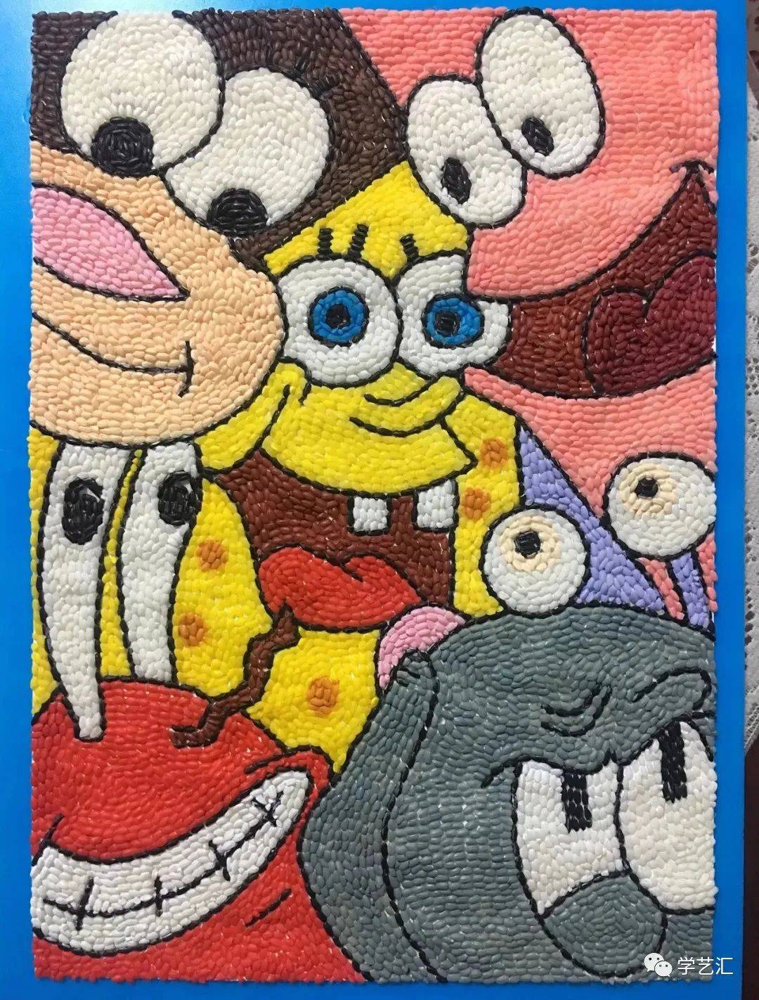 种子画一颗一粒想法多种子画中乐趣多