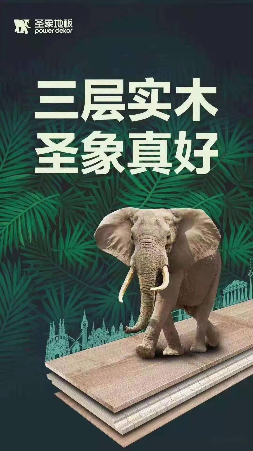 圣象地板创意广告图片