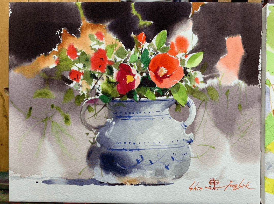 韩国水彩画家——申宗植(shin jong sik)作品欣赏(花卉系列一)