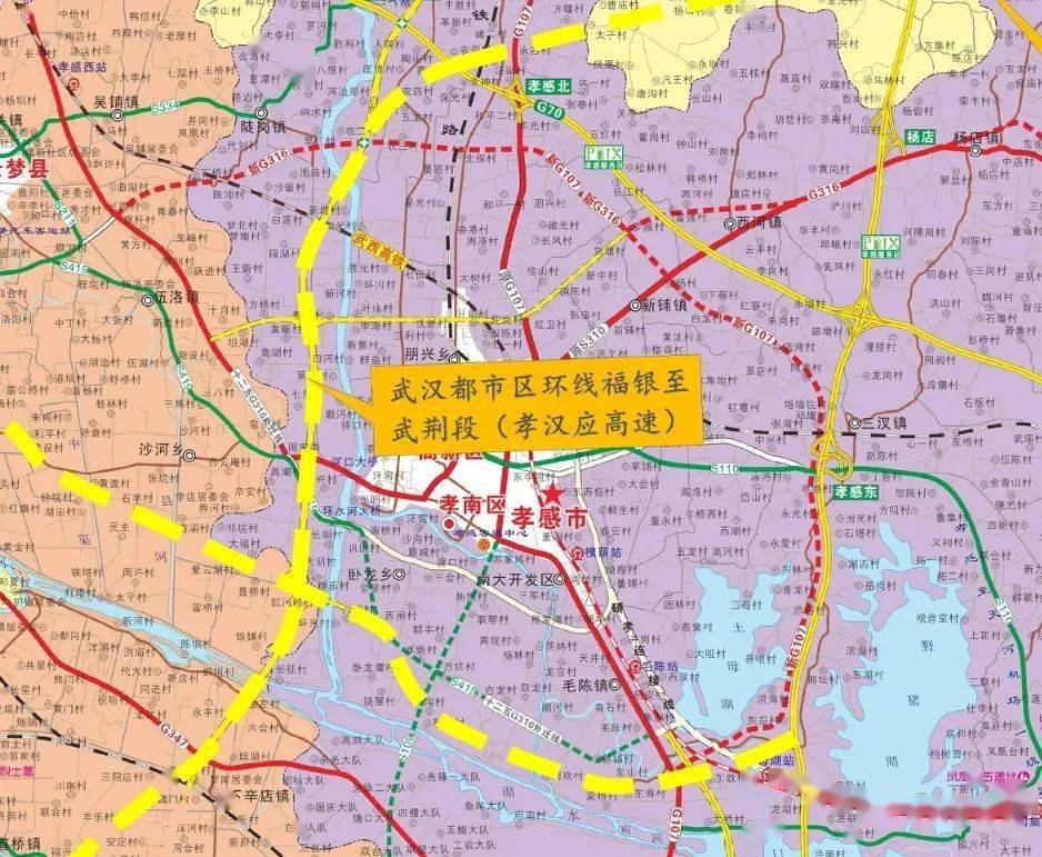 孝汉应高速公路规划图图片