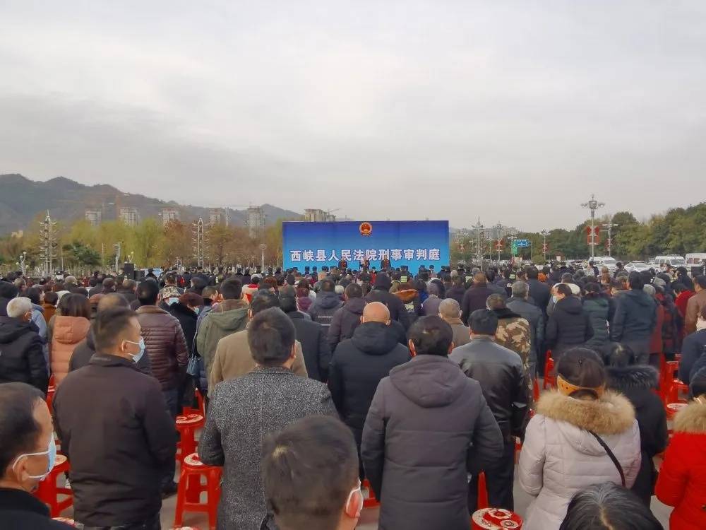 12月14日上午,河南省西峡县人民法院对陈某鹏,段某朋,黄某等42名被告