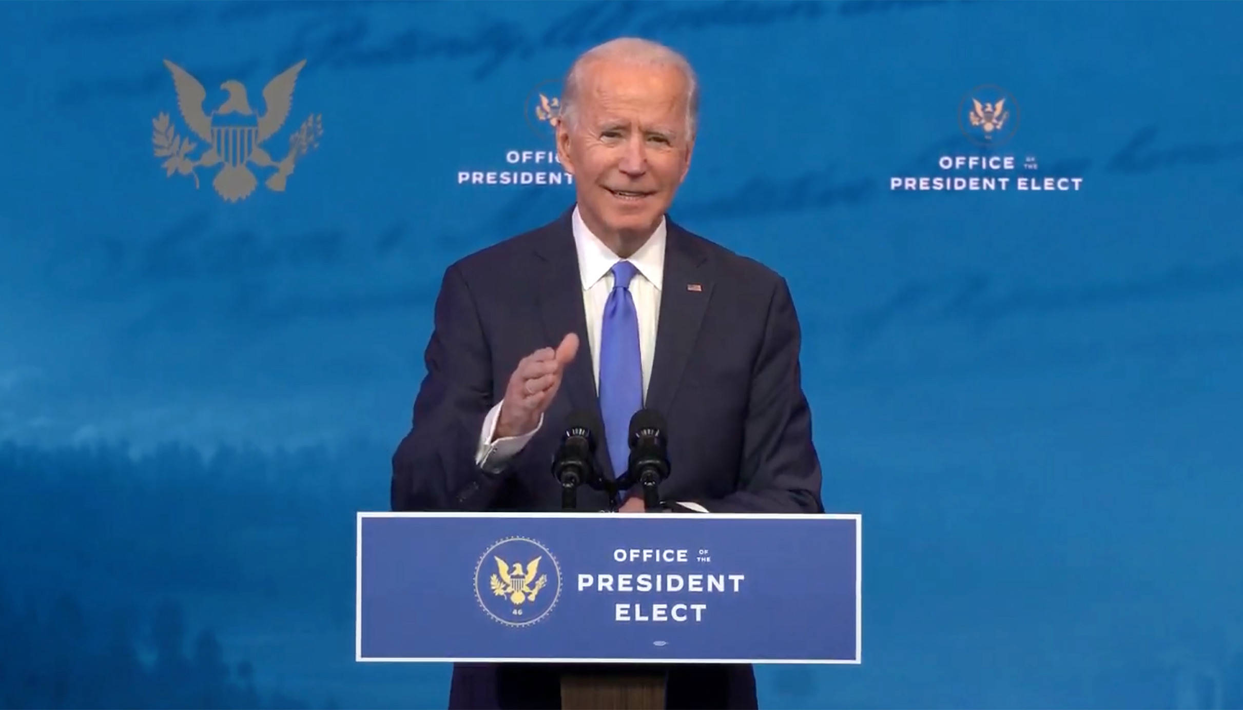 拜登正式当选总统后讲话选举公正性完好无损是时候翻篇了