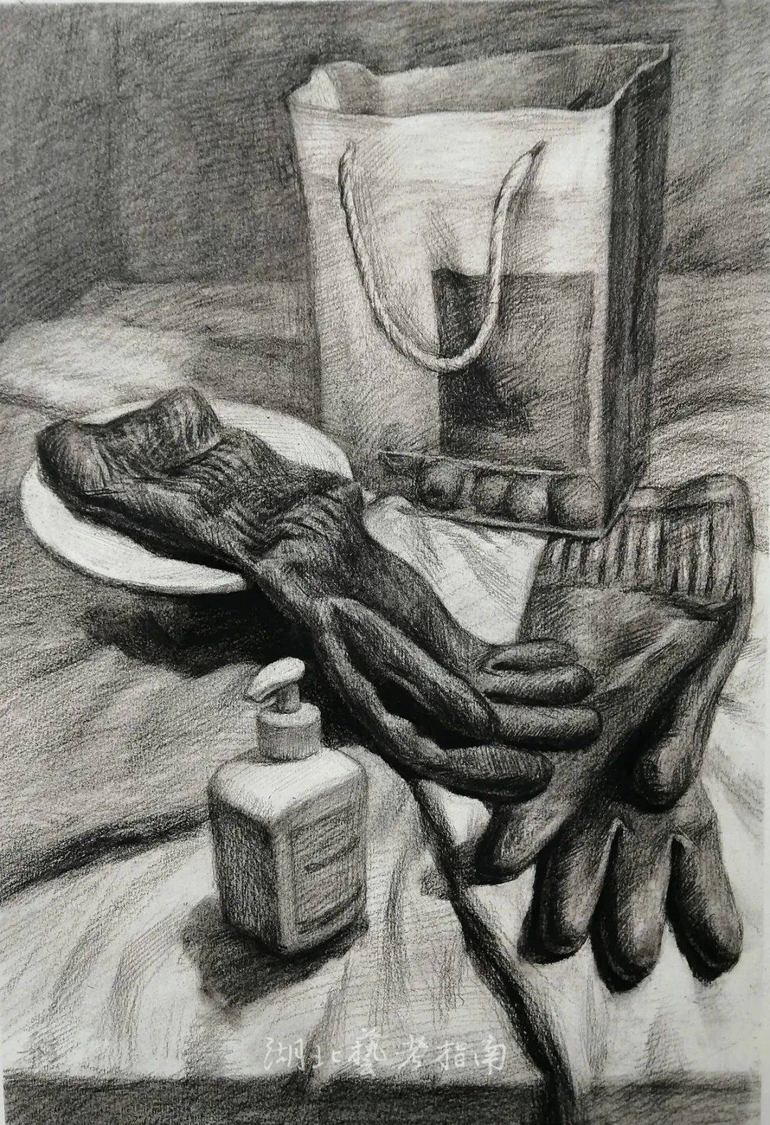 2021年湖北省美术统考考题及示范画素描