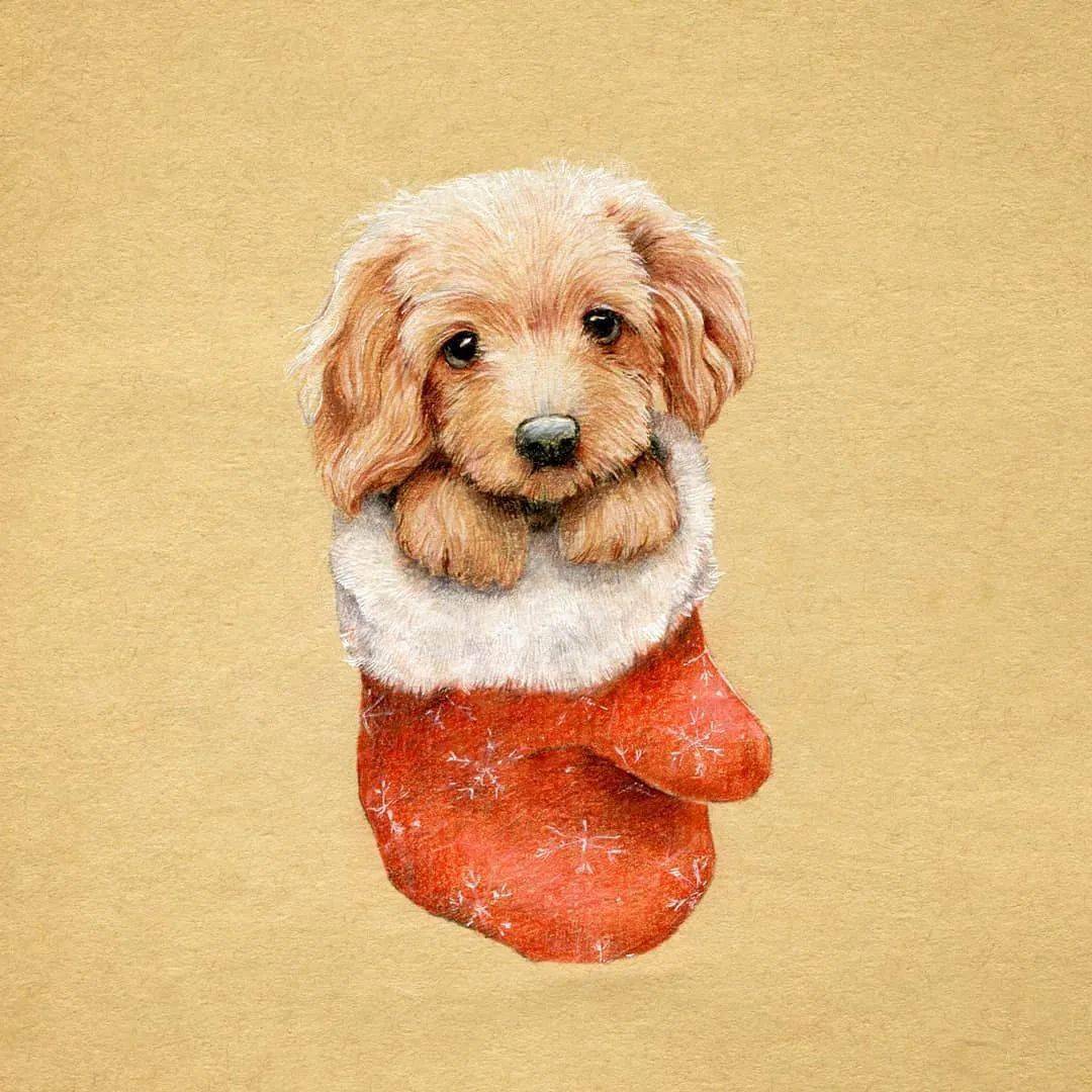 彩铅水彩插画细腻精致这样的画风很暖