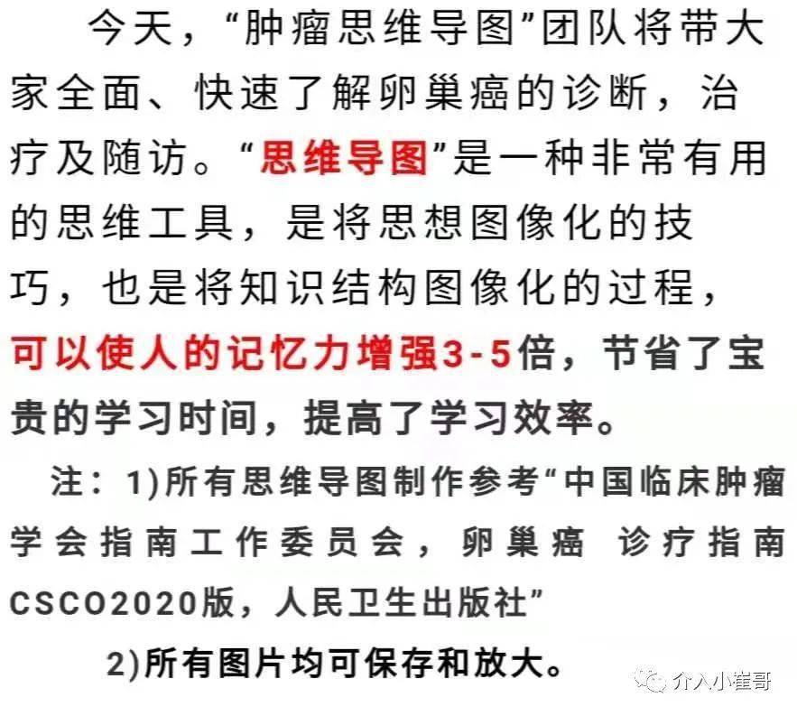 肿瘤思维导图12期卵巢癌csco2020诊疗指南