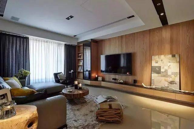 原来木地板电视墙那么好看可惜看晚了真想拆了重装