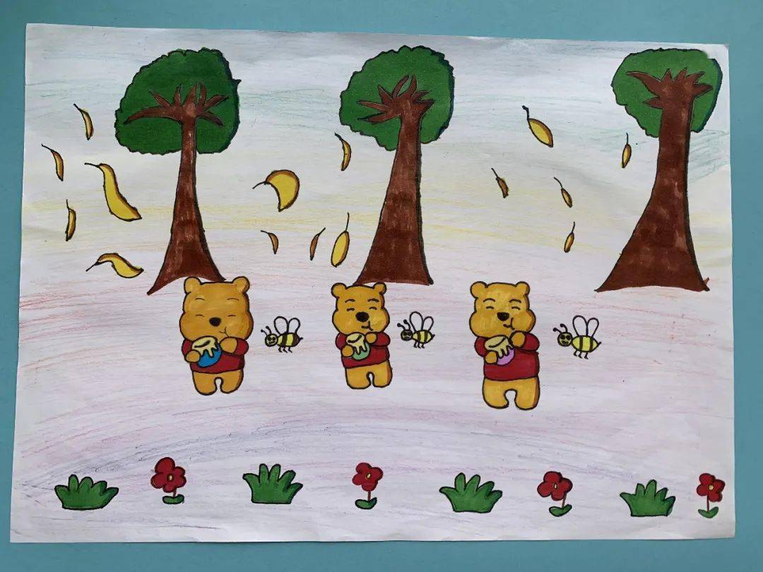 有趣的间隔排列记长安中心小学三年级数学创意画活动