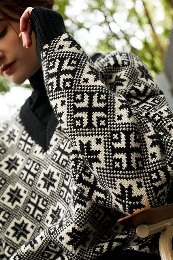 新款港风提花毛衣你给自己编织了吗(附详细图解)【2020095】_花样