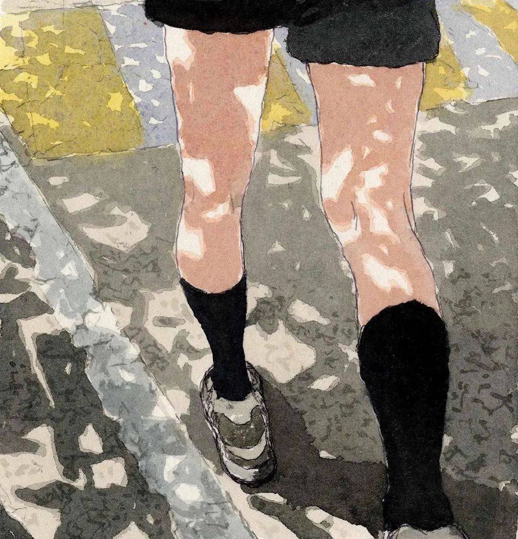 水彩欣赏韩国画家一组青春少年主题水彩绘画