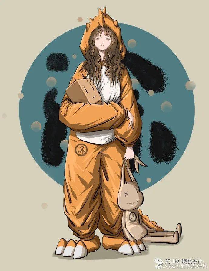 当宝可梦海贼王上身服装设计卡通风服装效果图