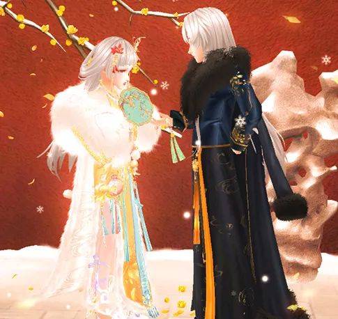 天子在御花园独自赏雪,偶遇一名清丽秀女,红颜如花,人美如玉~古风宫廷