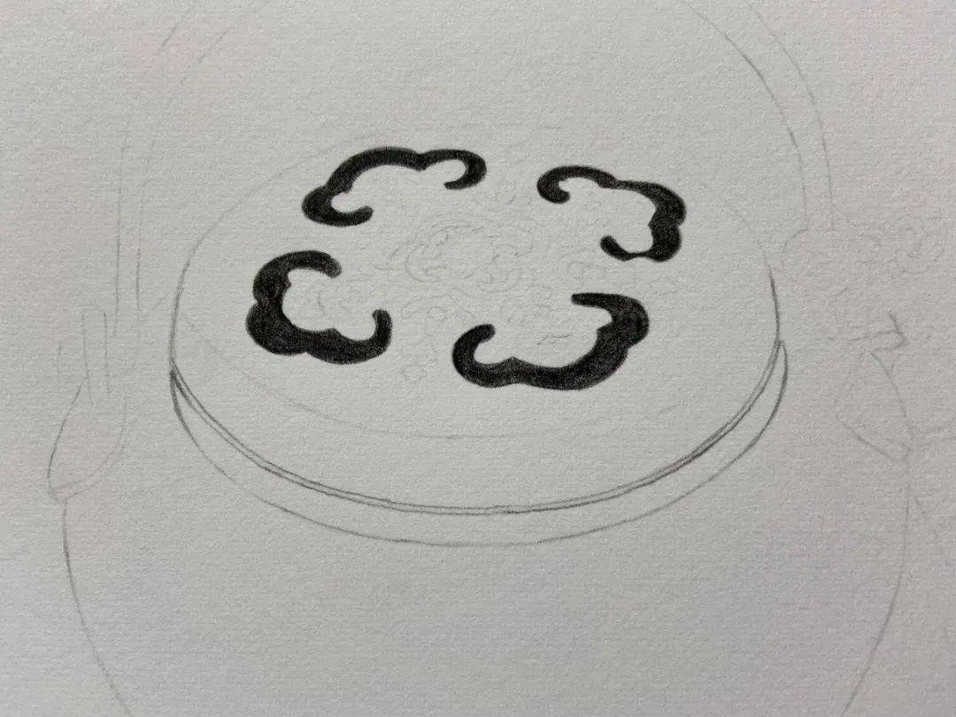 古风24节气彩铅画图文教程暖手炉