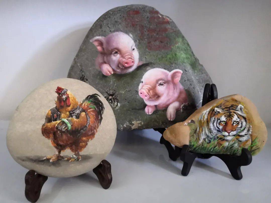 张家口市市级非遗传承人陈智旺石头雕画作品选登