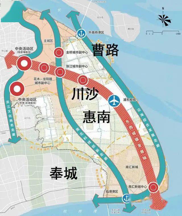 交通偏远期规划的市域铁路线,线路北起浦东新区的曹路,经过川沙,六灶