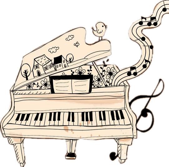 听是琴键落下的声音