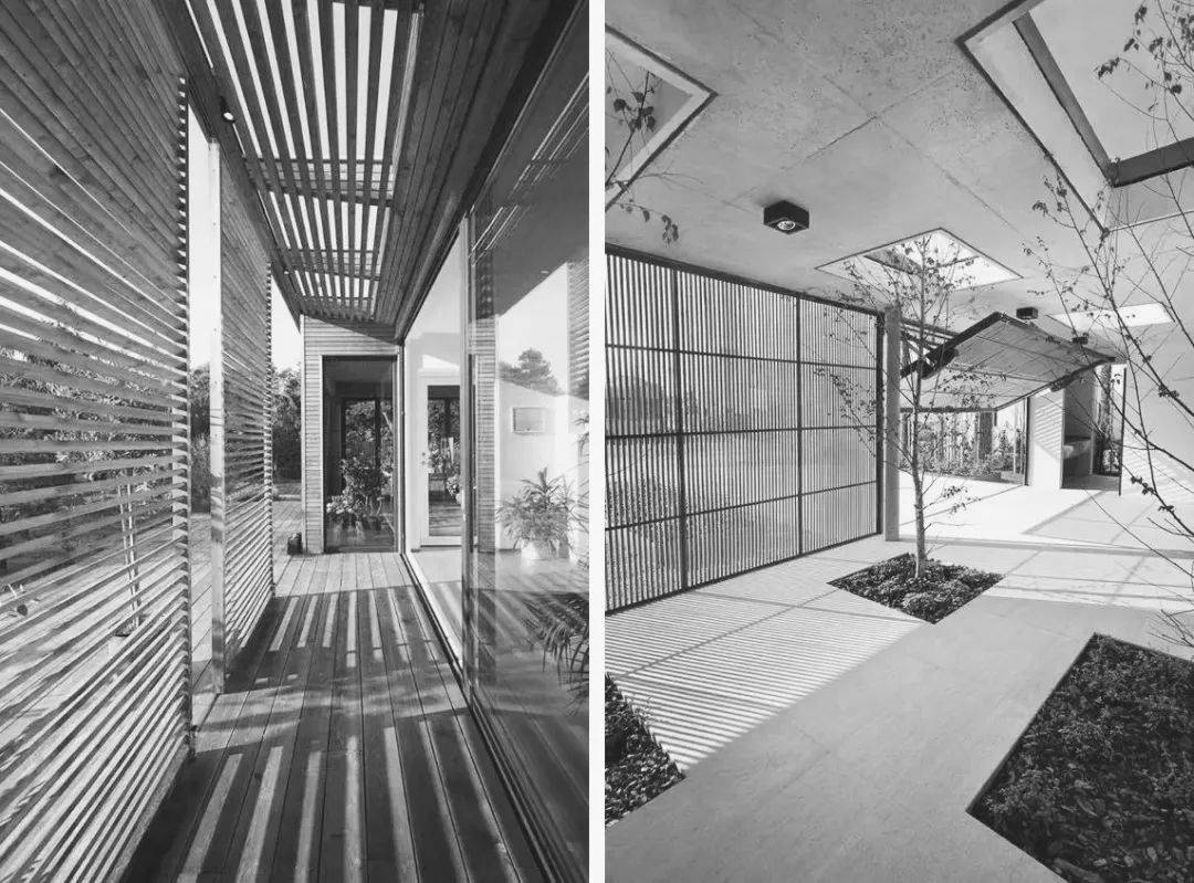 最早由日本建筑师  黑川纪章提出  灰色过渡了黑白之间  灰空间则是是