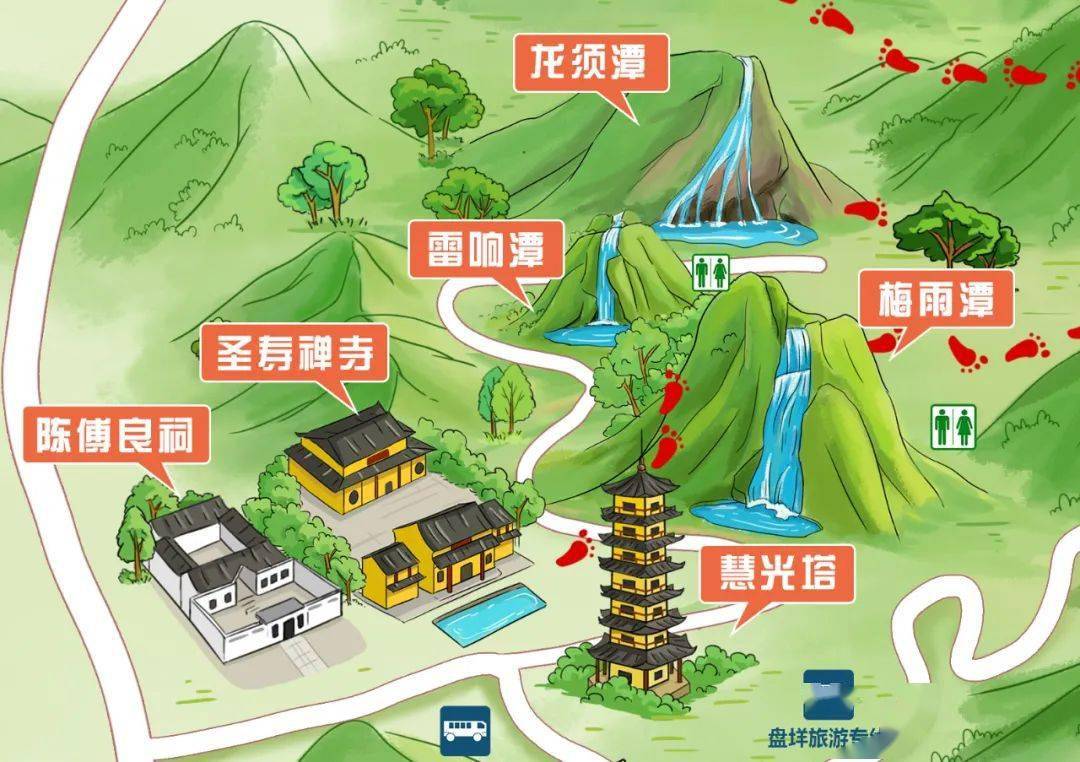 锵锵大罗山手绘地图出炉游山玩水一图搞定