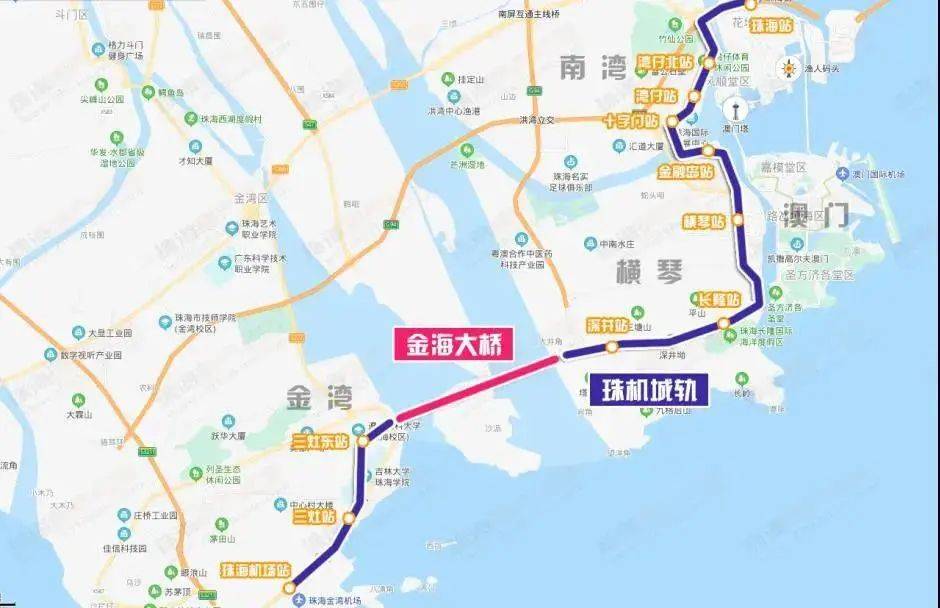 金海大桥是珠海建市以来兴建的桥梁中最长的一座大桥,是沟通珠海东