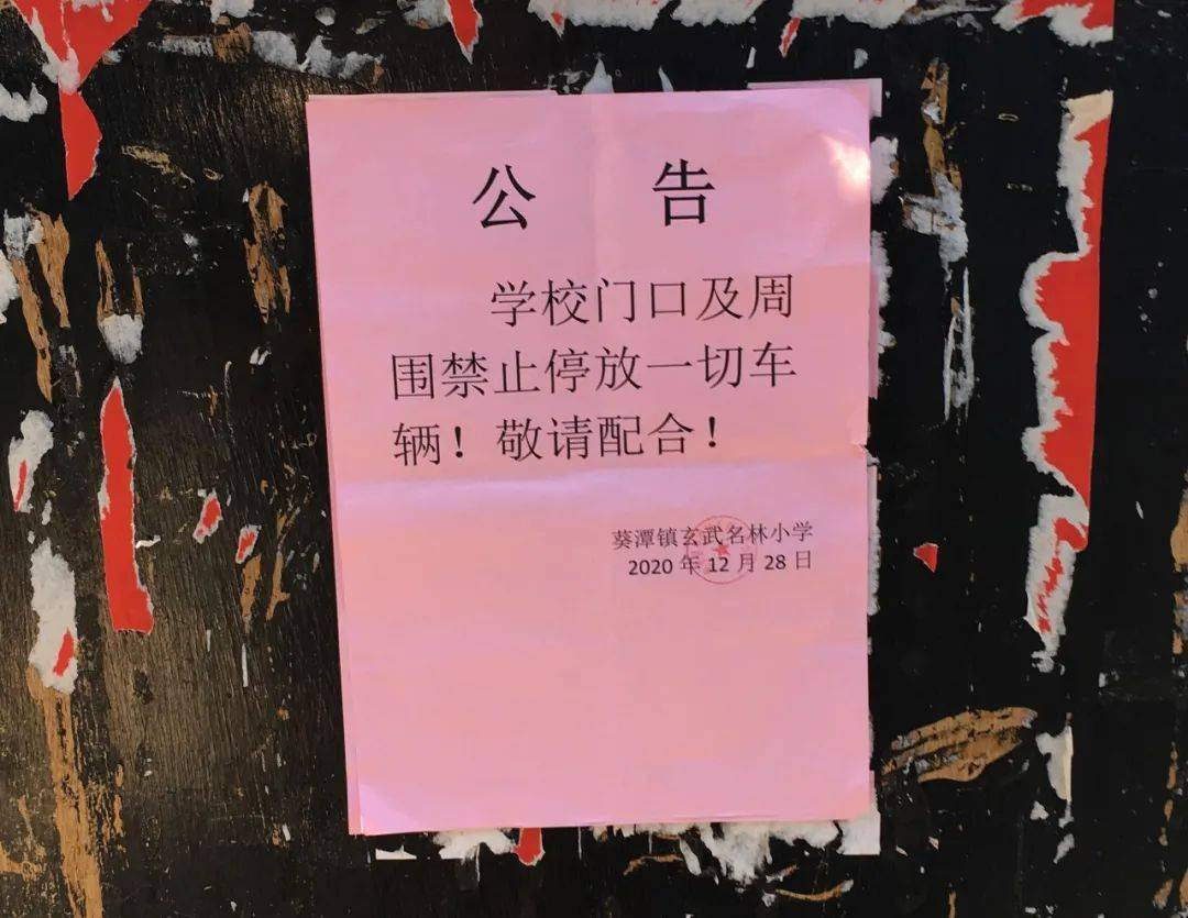 近日公告,葵潭玄武名林小学门口及周围禁止停放一切车辆!