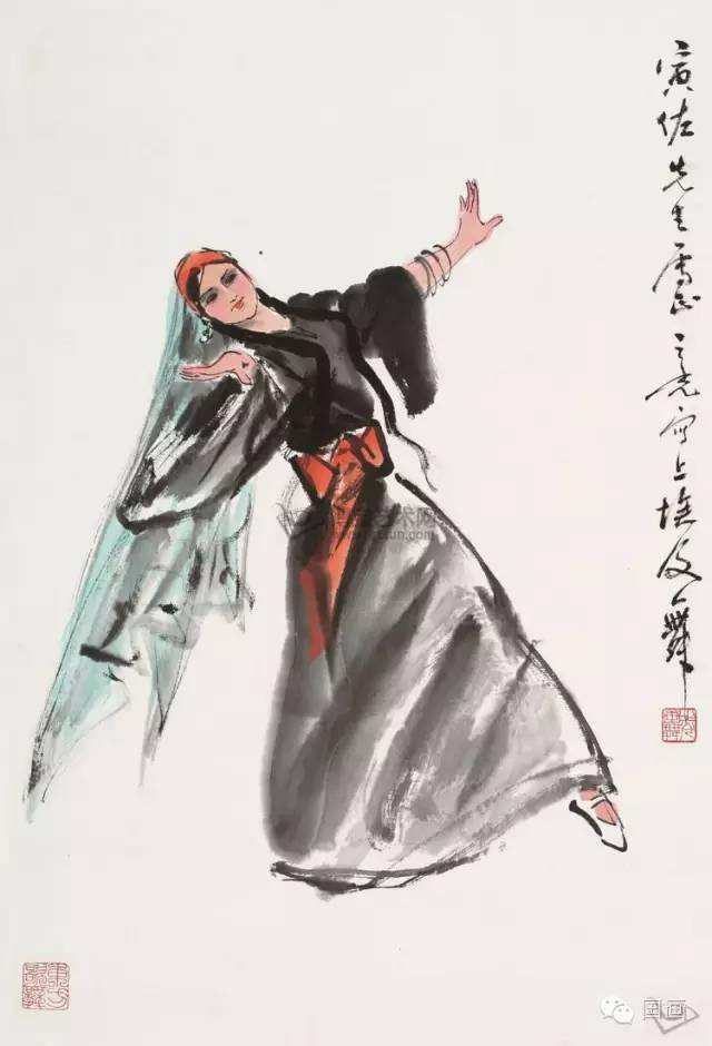 杨之光人物画欣赏