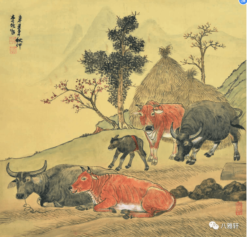 牛图作品欣赏近年来先后出版了《李牧作品集》《李牧花鸟画精品选》