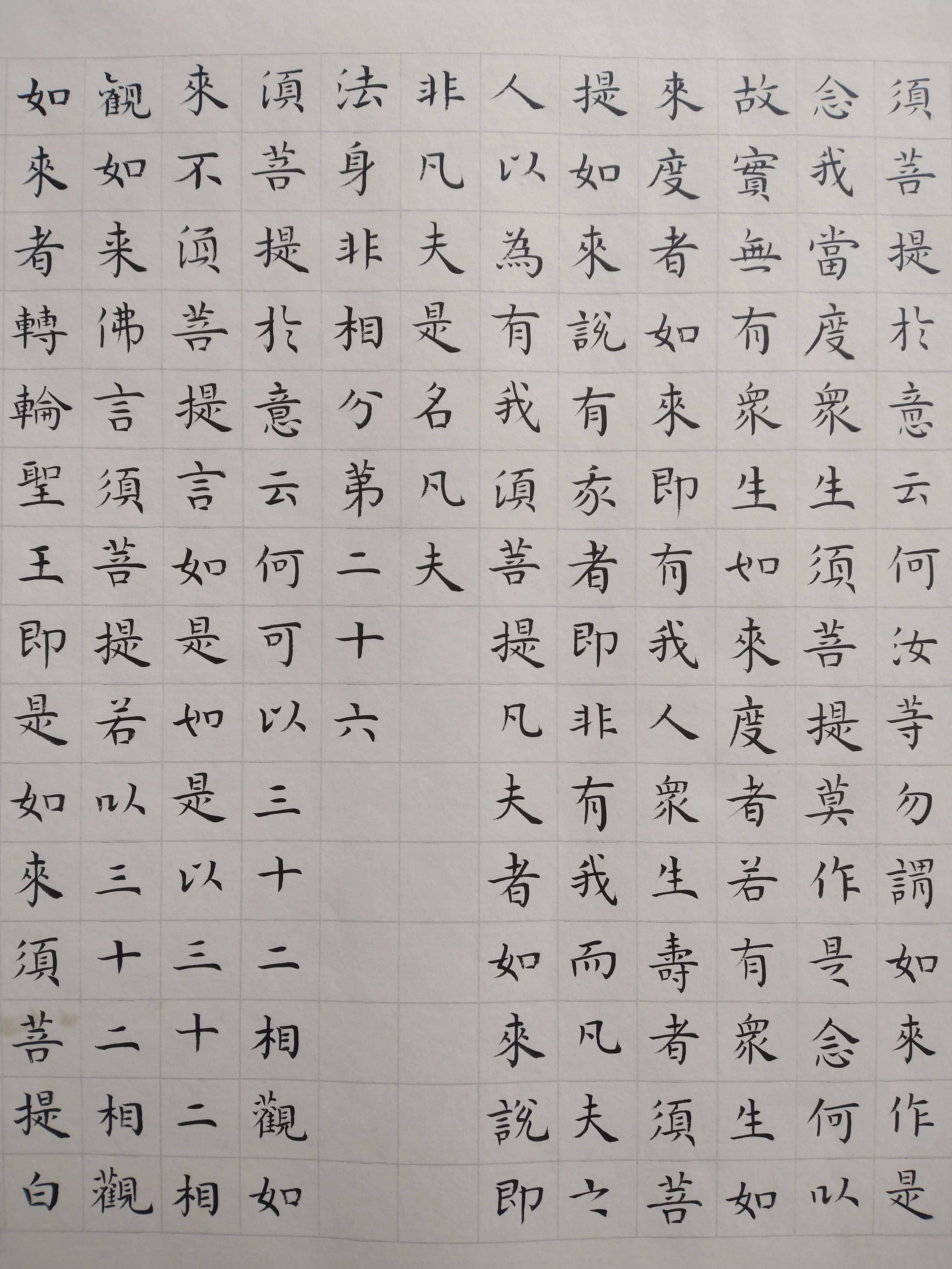 金刚经小楷长卷抄写,已接近尾声,还请老师们多多批评指导