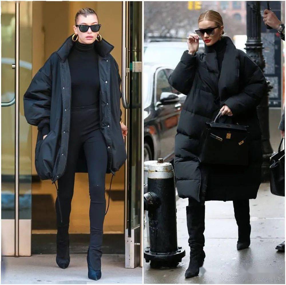 羽绒服时髦穿搭指南_黑色