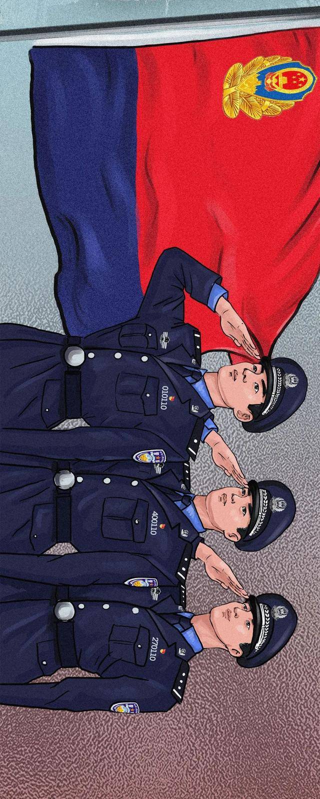 中国警察手机壁纸竖图图片