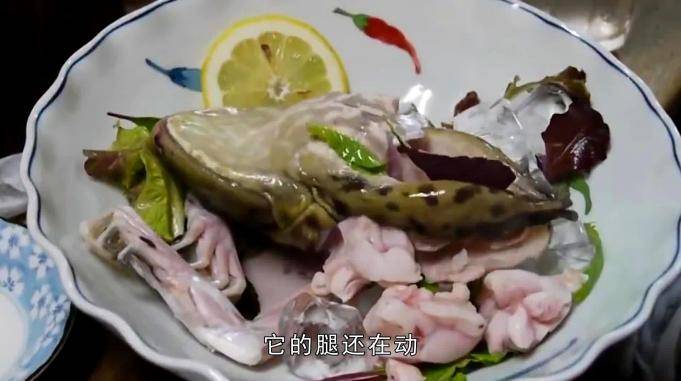 了解日本人这样生吃牛蛙一般人不敢这样吃你敢挑战吗