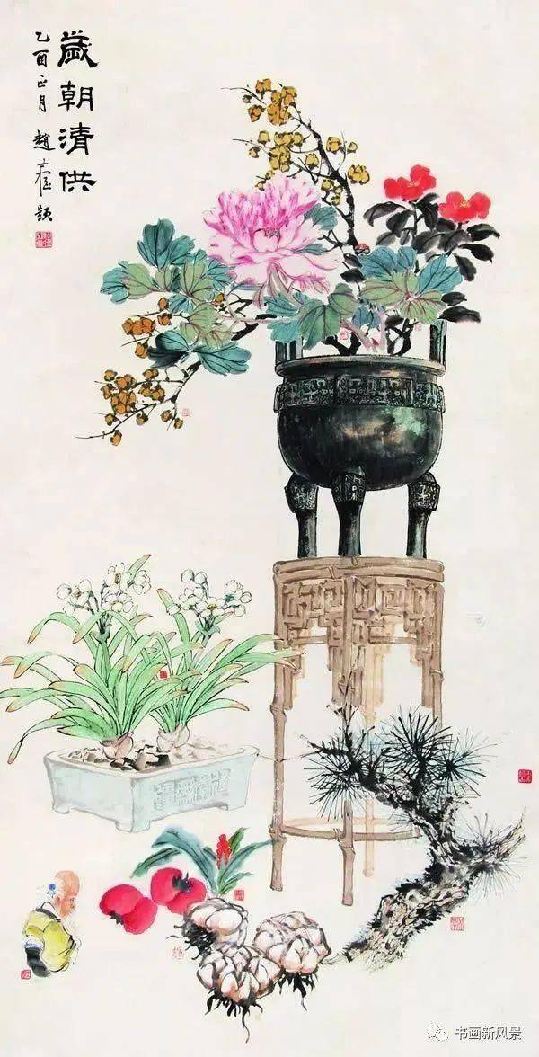 国画中的盆景美不胜收