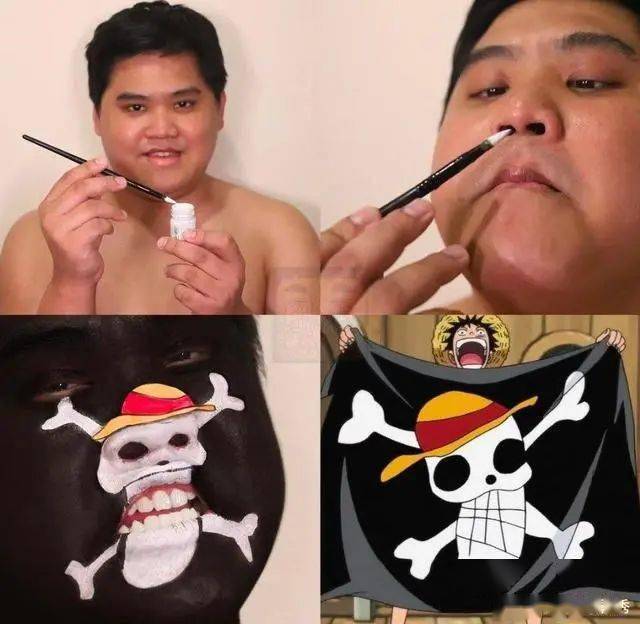 海贼王:泰国小哥五毛钱cos又来了,索隆四刀流惊艳_路飞