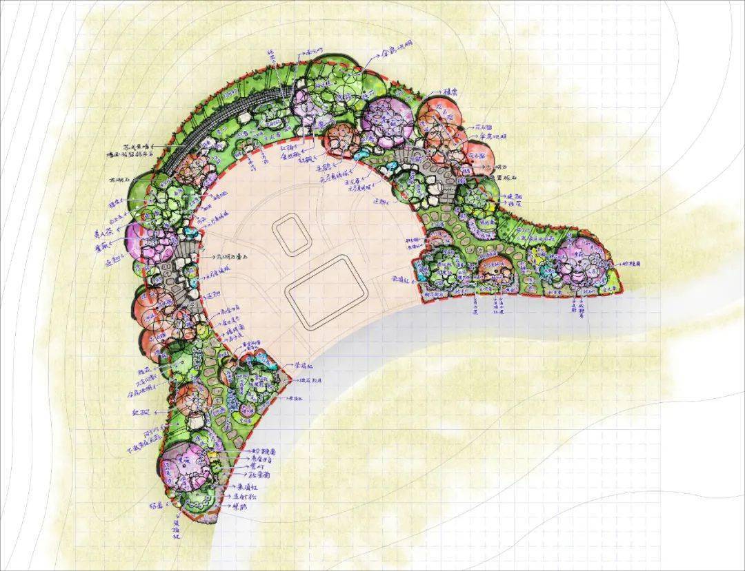 手绘与软件制图在花境设计中的应用——"花境设计全系列技法:手绘