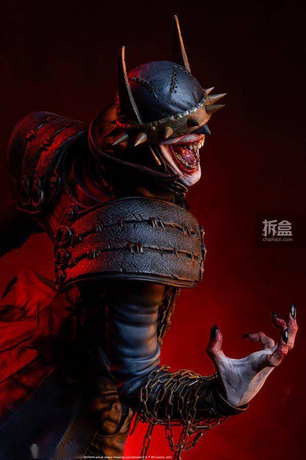 sideshow dc经典反派 batman who laughs 狂笑之蝠 雕像_金属链