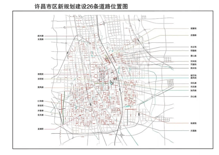 许昌市26条新规划道路被正式命名并对外发布使用