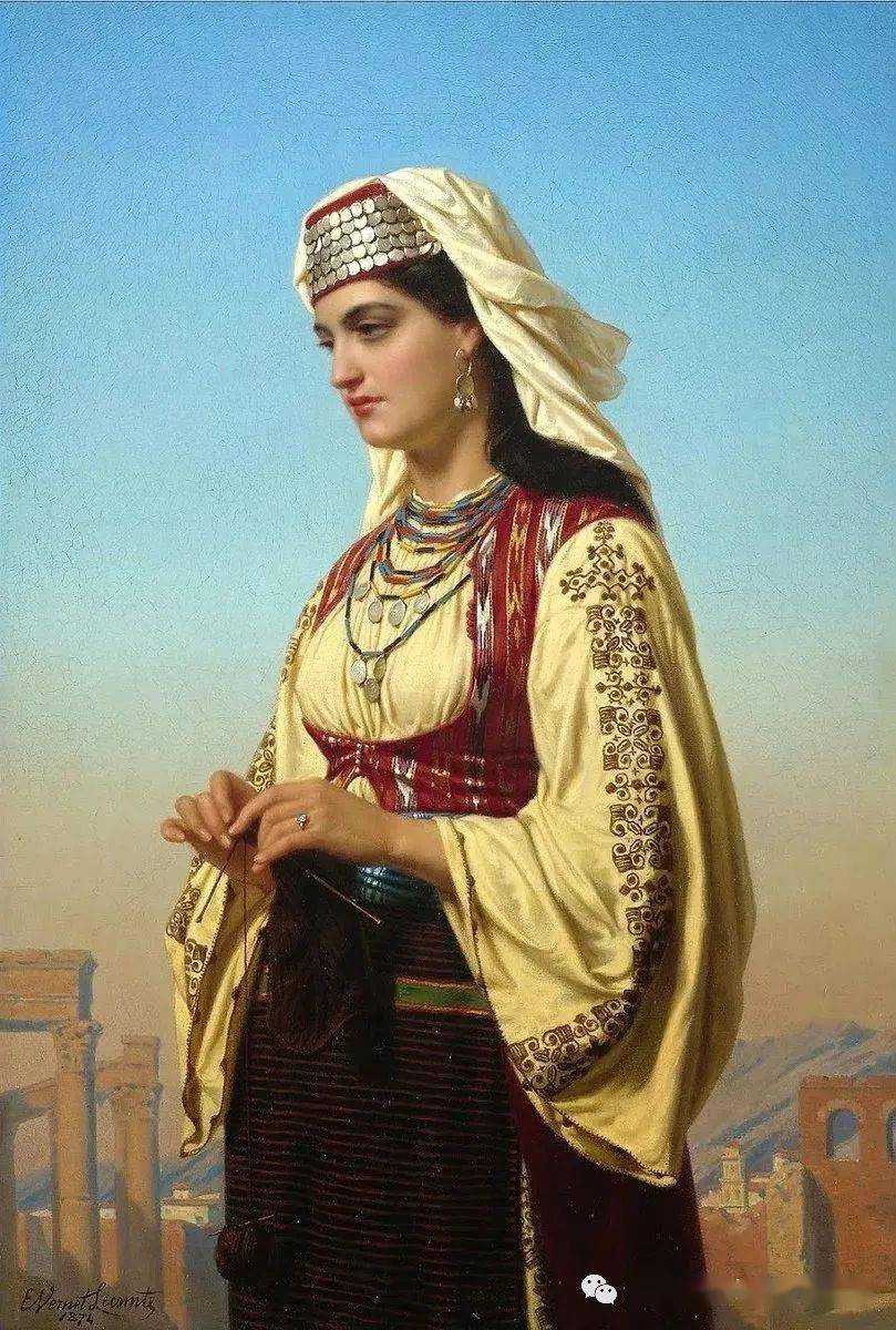 油画欣赏不满你说他油画里的中东美人好美