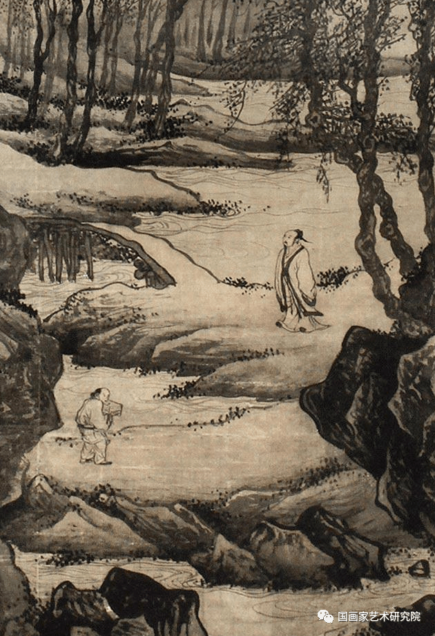 中国国画历代精品高清展:明 唐寅《步溪图》