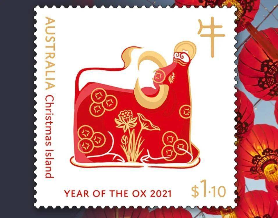 澳洲邮政发行牛年生肖邮票啦!